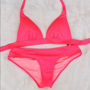 Victoria's Secret pink bikini top and bottom set M